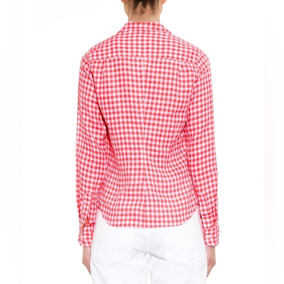 Frank & Eileen Pink Barry Gingham Linen Shirt (T2) - Picture 3 of 6